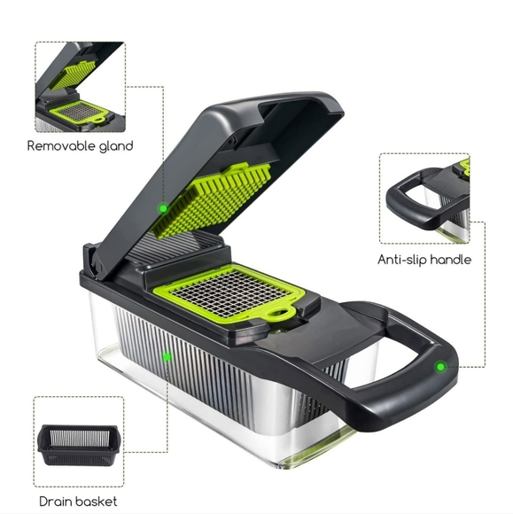 Vegetable Chopper multifunctional 14 in-1 Cutter Dicer Slicer tomato ,onion. New - Picture 6 of 12